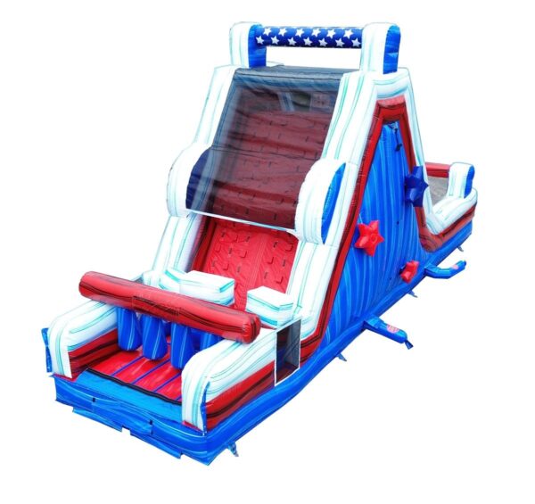40′ Red White and Blue Inflatable Obstacle Course - Image 3